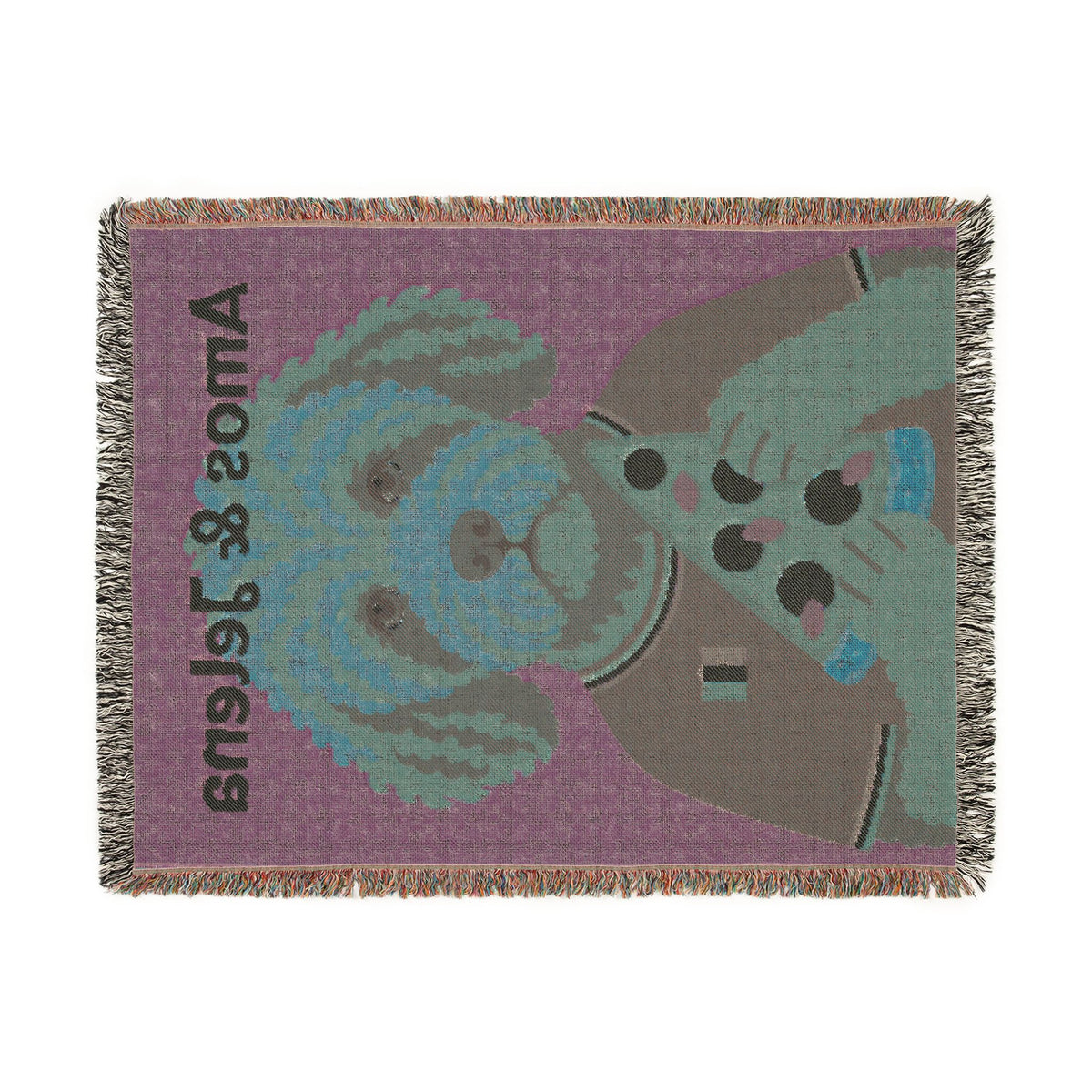 Coperta tessuta con ritratto del cane / PERSONALIZZABILE