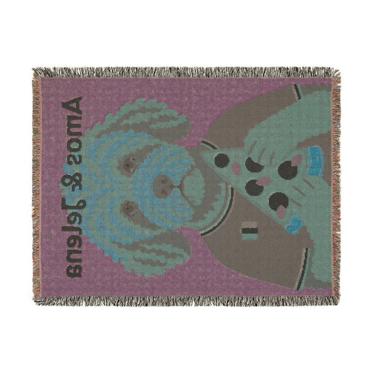 Coperta tessuta con ritratto del cane / PERSONALIZZABILE